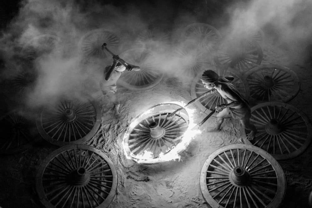 Fiery Wheel Craft by ADIREK M — canvas wall art