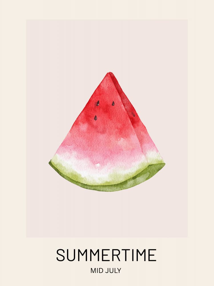 Summertime Watermelon by Marianne Bassil — canvas wall art
