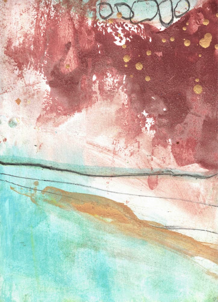 Abstract Serene Gold Flow by Deb Chaney — canvas wall art
