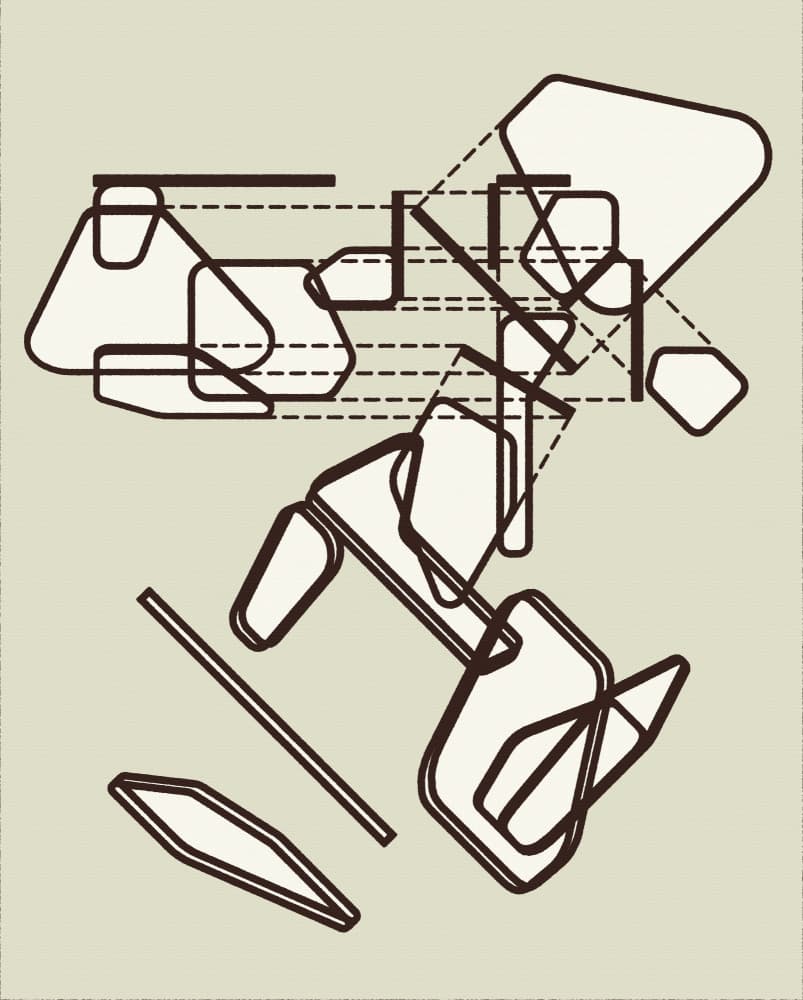 Modern Abstract Composition by Rafa Mateo — canvas wall art