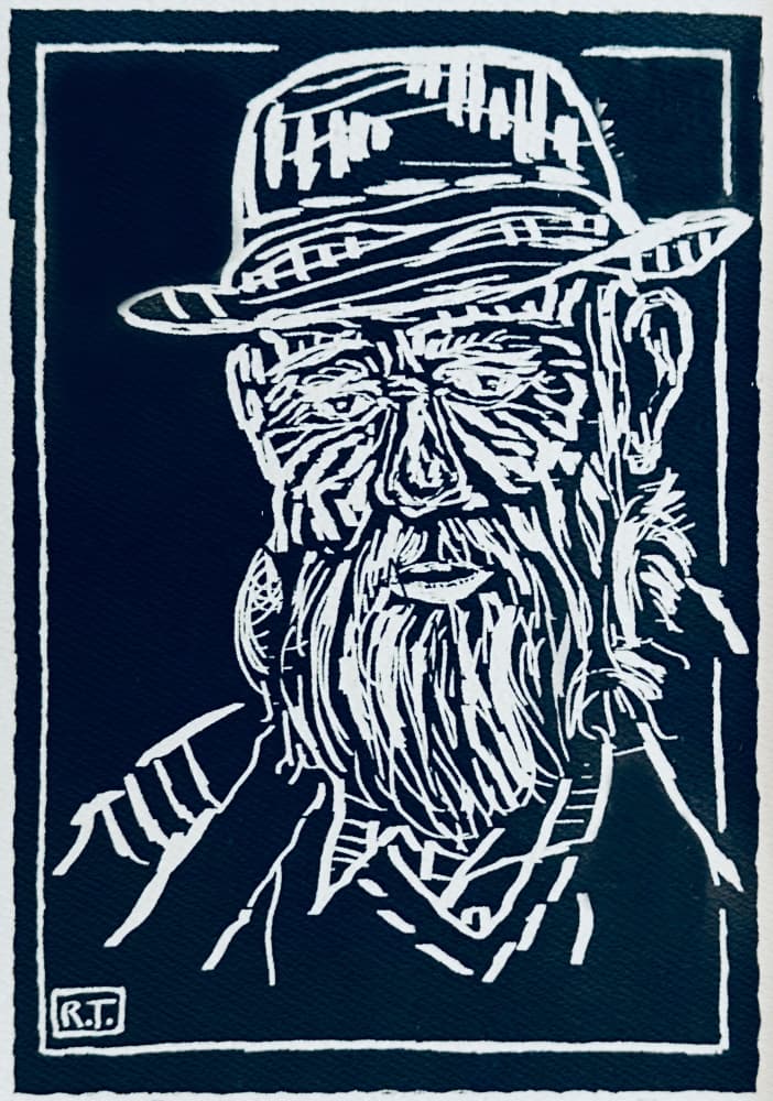 Rugged Bearded Man by Robert Thirtle — canvas wall art