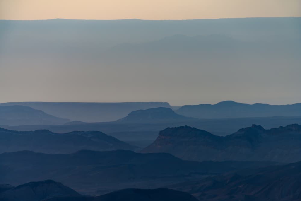 Layered Blue Mountains by Tal Paz-Fridman — canvas wall art