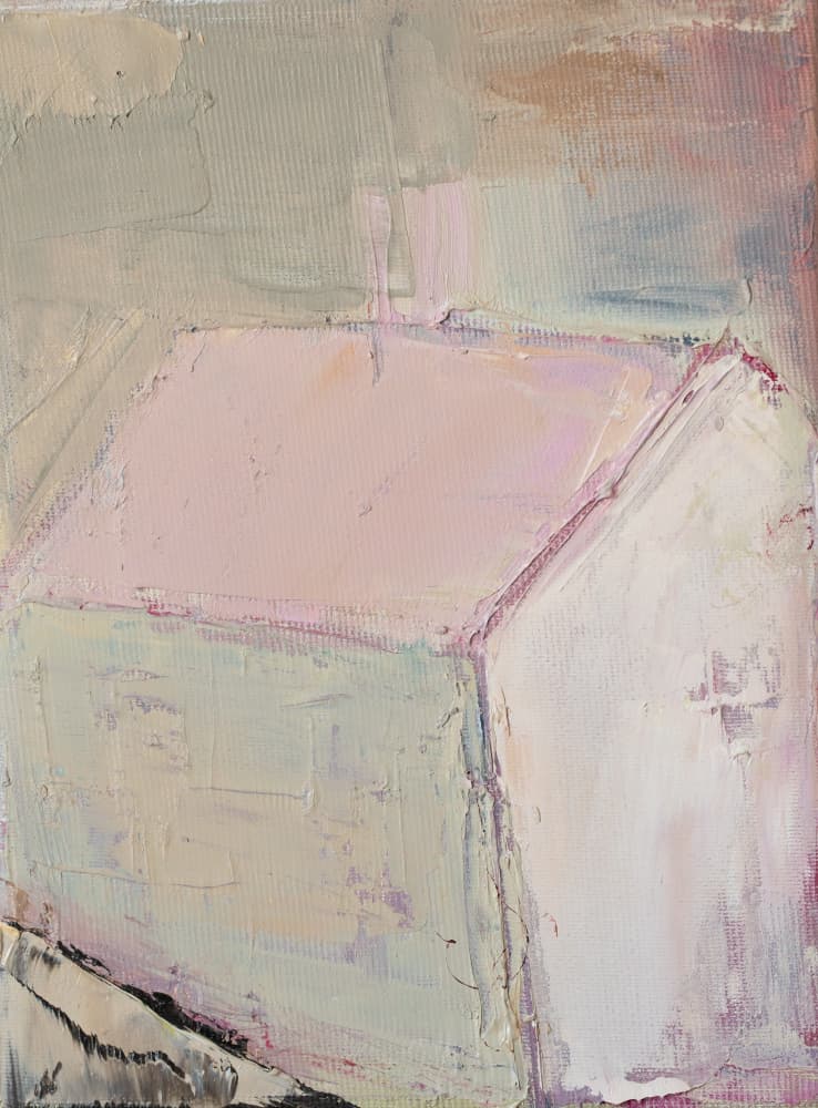 Soft Pink House by Tamar Green — canvas wall art