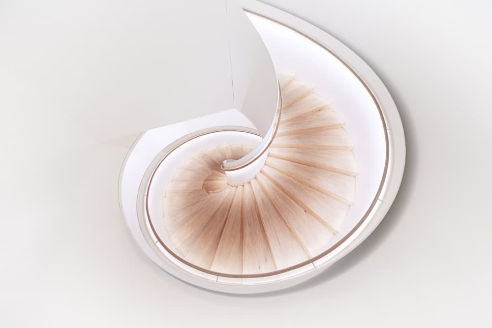 Elegant Spiral Staircase by fotomarion — canvas wall art