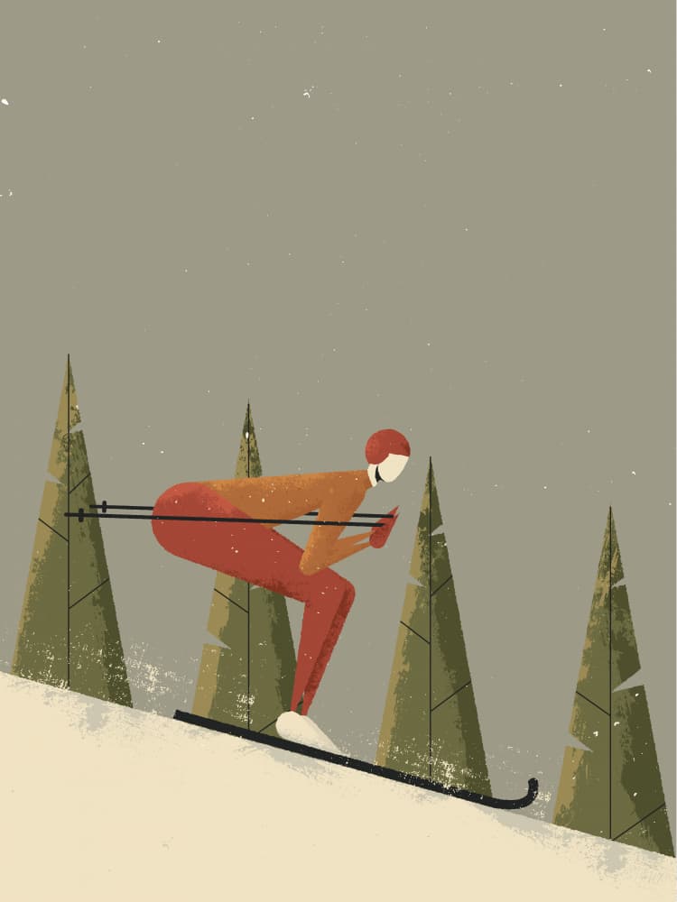 Downhill Skier by The Creating Mind — canvas wall art