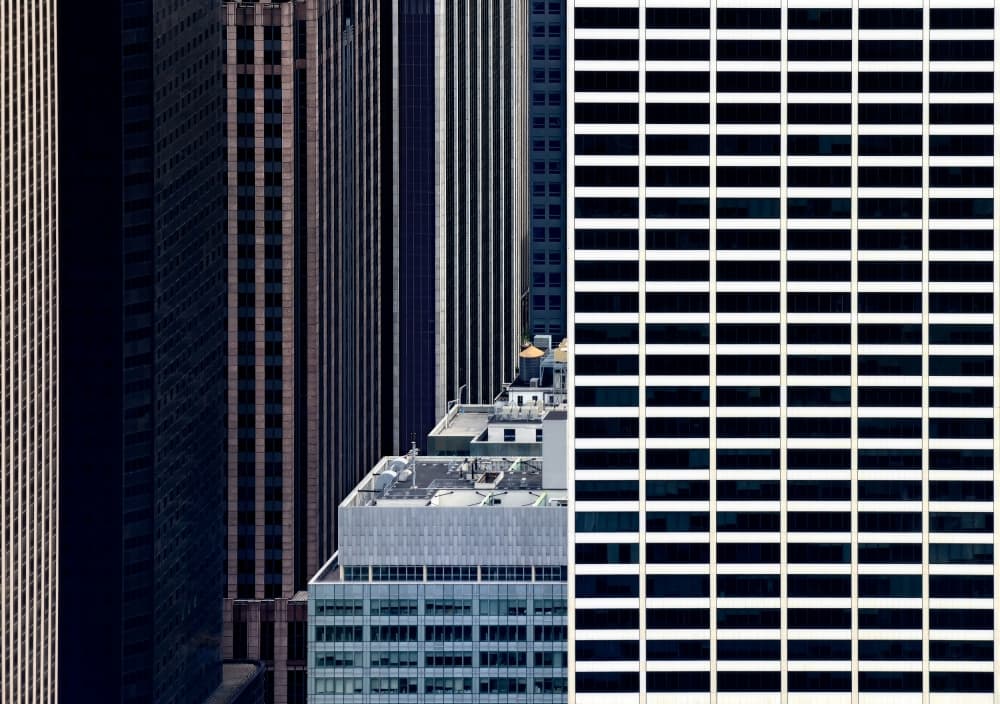 Urban Building Window Grid by Kurt Hansen — canvas wall art