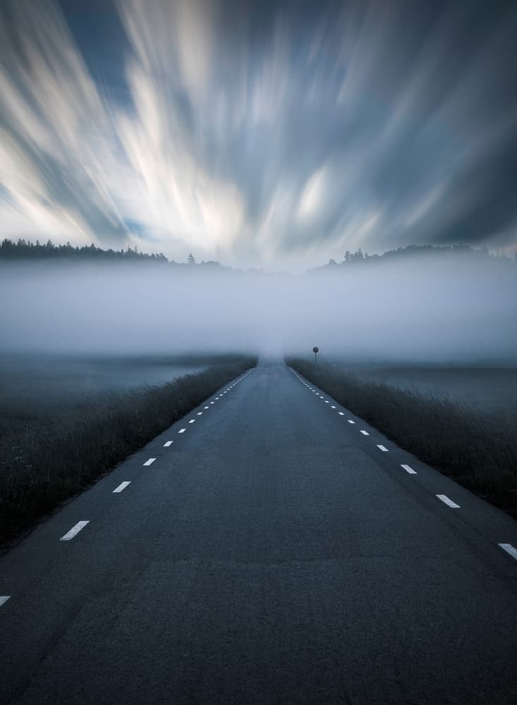 Road Into the Mist by Christian Lindsten — canvas wall art
