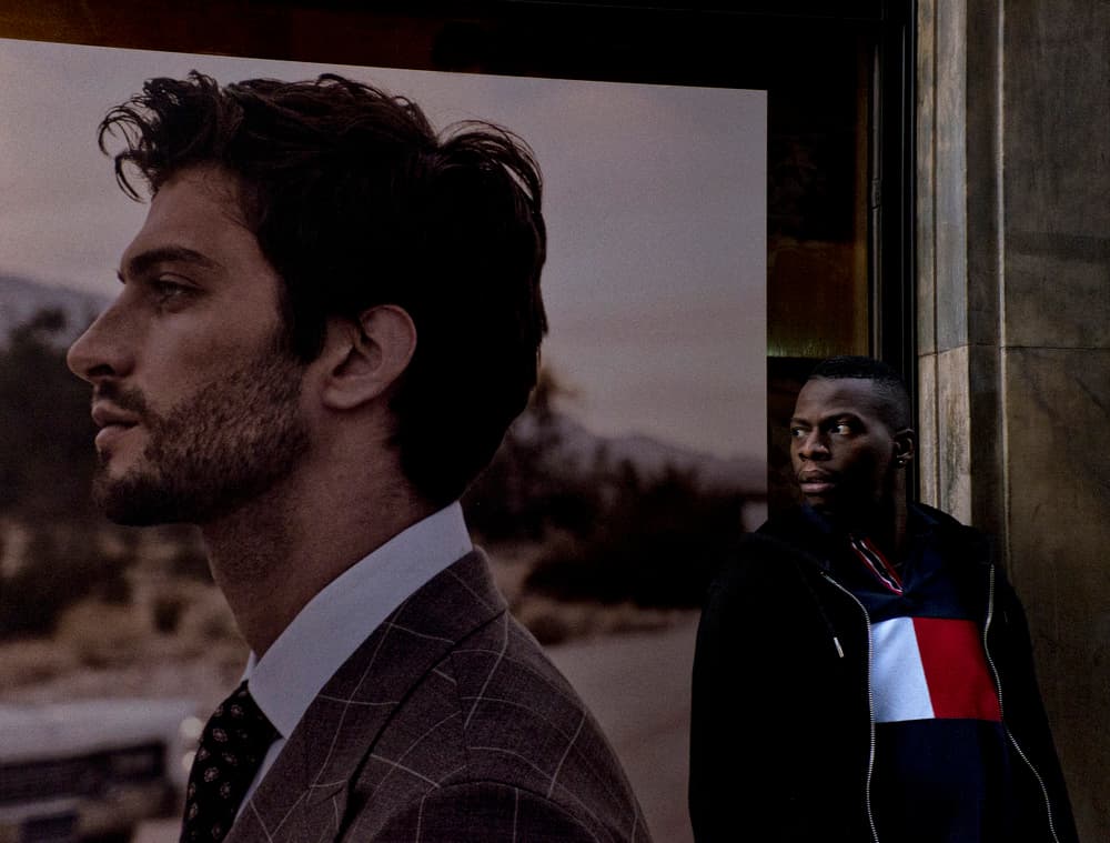Urban Man Reflection by Lorenzo Grifantini — canvas wall art
