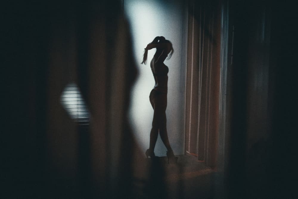 Dramatic Window Silhouette by Kurosaki Sangan — canvas wall art