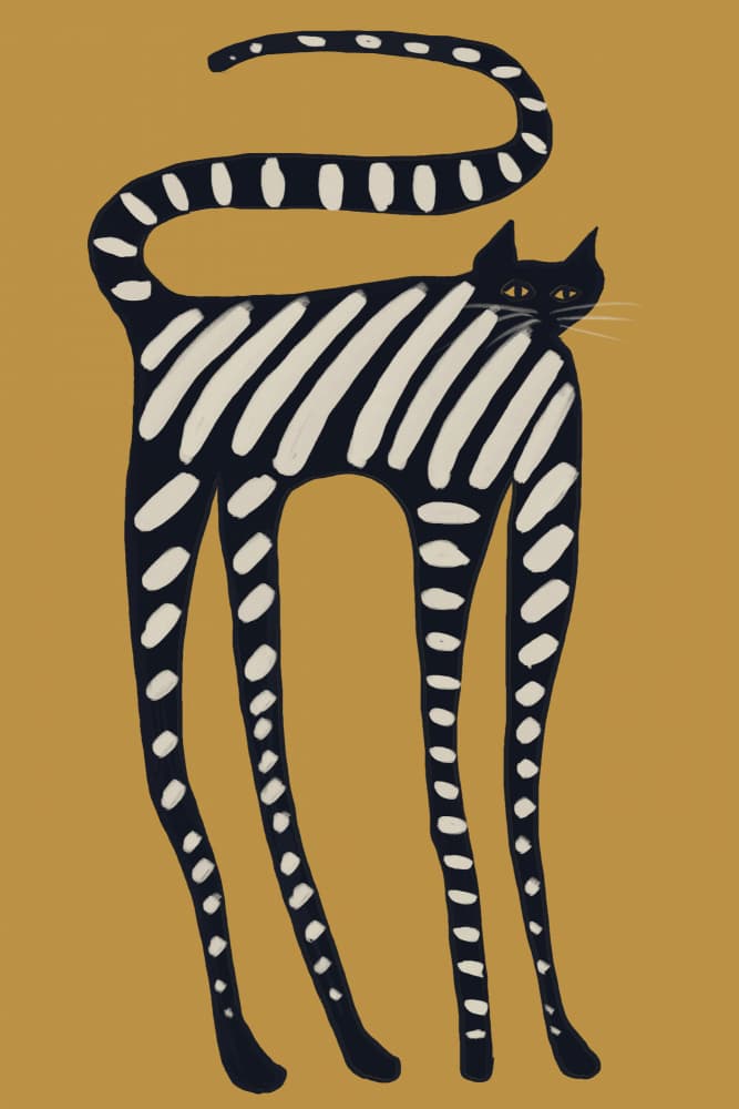 Elegant Striped Cat by The Art Concept — canvas wall art