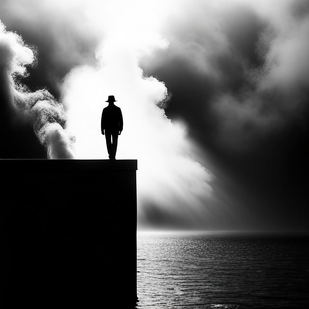 Man On The Edge by INCOGNITO — canvas wall art