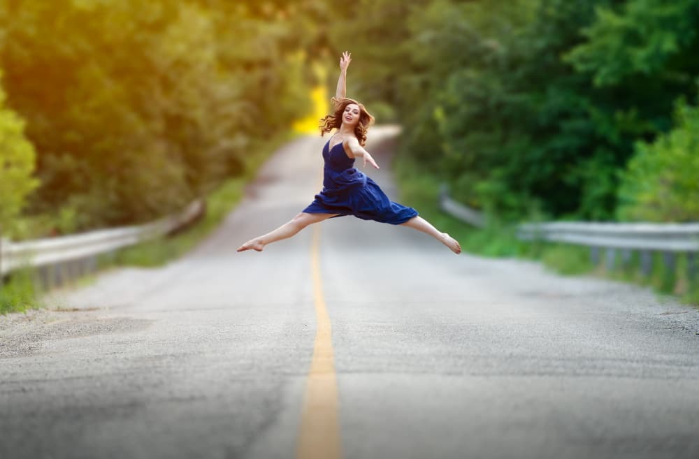 Dancer's Joyful Leap by Raghuvamsh Chavali — canvas wall art