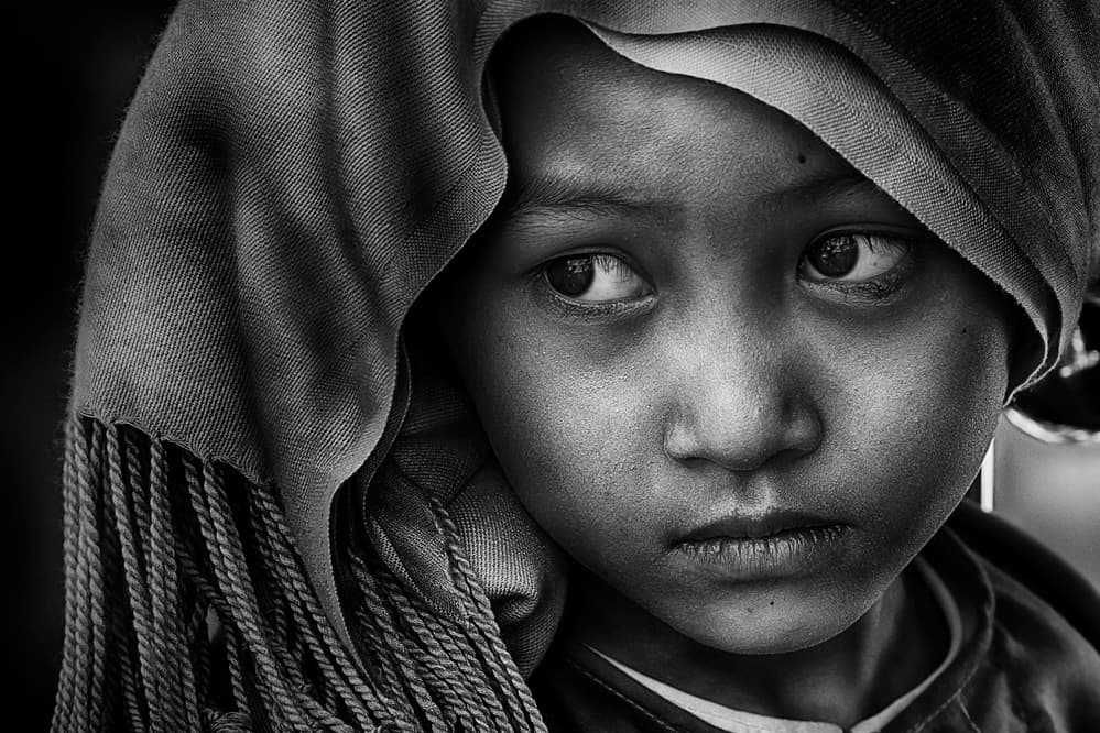 Thoughtful Girl Gaze by Sergio Pandolfini — canvas wall art
