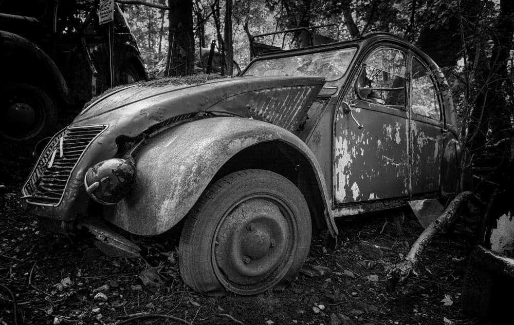 Rusty Forgotten Classic by Adam Dauria ☂ — canvas wall art