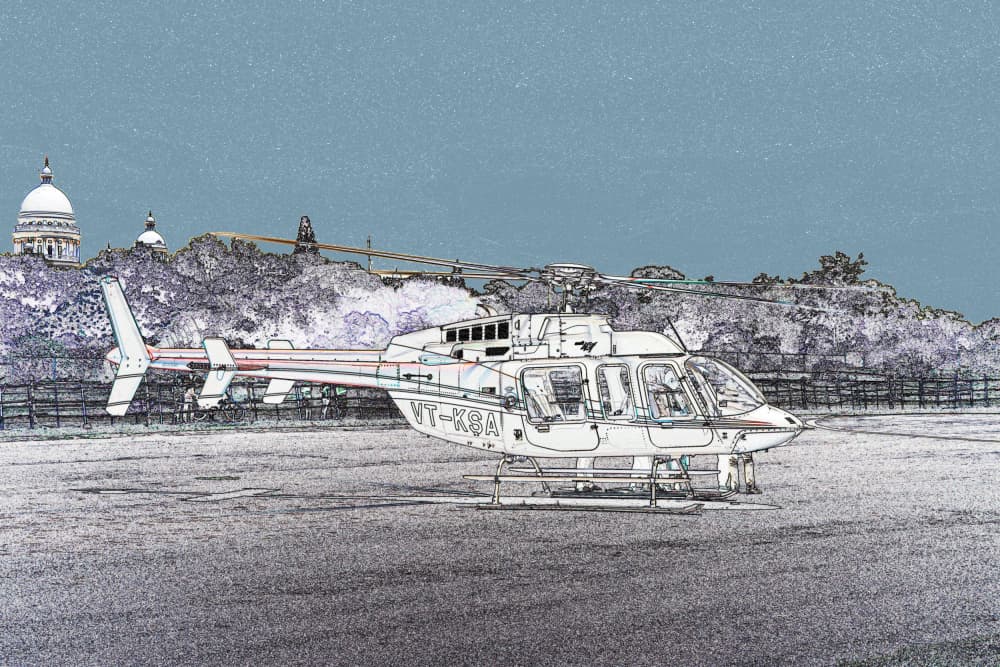 Serene Indian Helicopter by Santhosh ch — canvas wall art