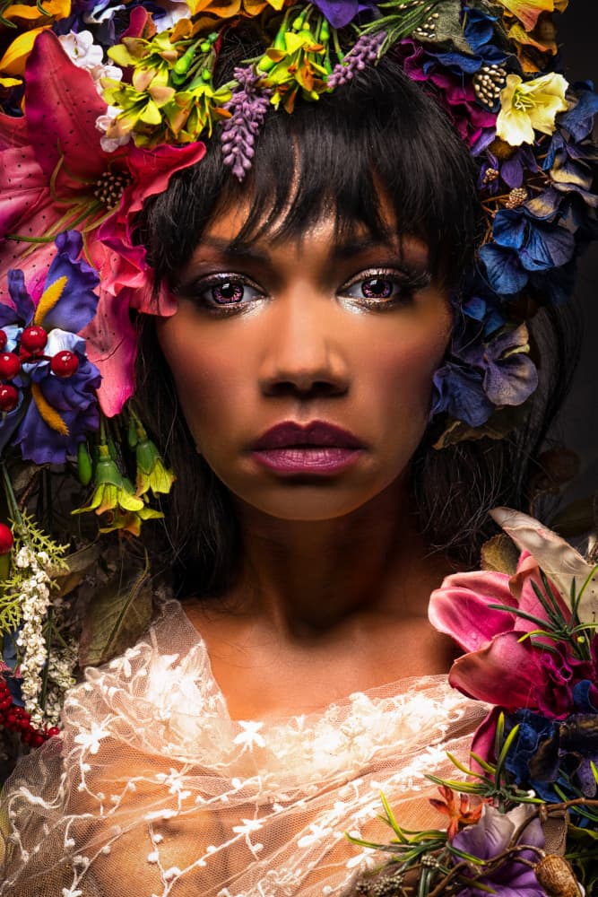 Ethereal Floral Portrait by Klaus Tesching — canvas wall art