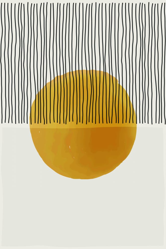 Abstract Golden Sun Lines by jay stanley — canvas wall art