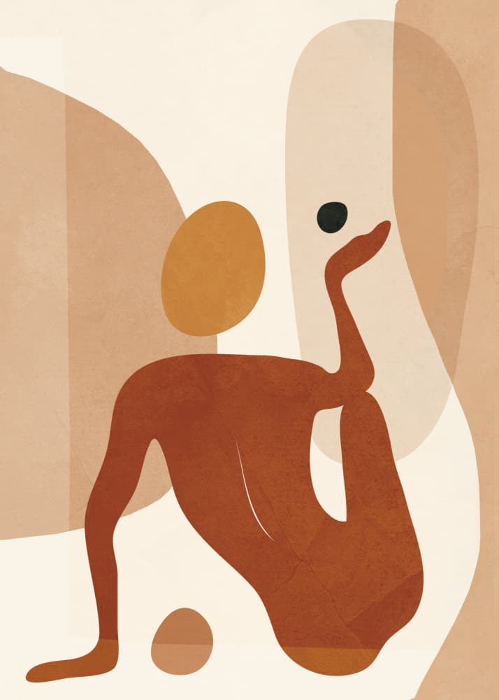 Earthy Abstract Contemplation by City Art — canvas wall art