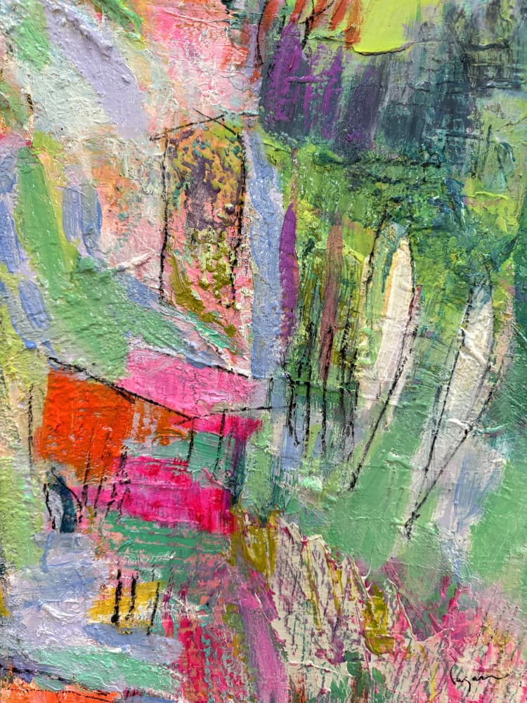 Vivid Abstract Neighborhood by Dorothy Fagan — canvas wall art