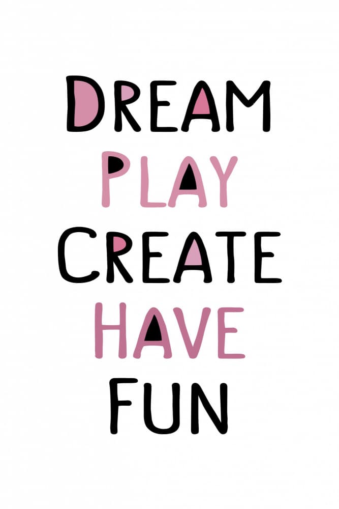 Dream Play Create Fun by Martina — canvas wall art