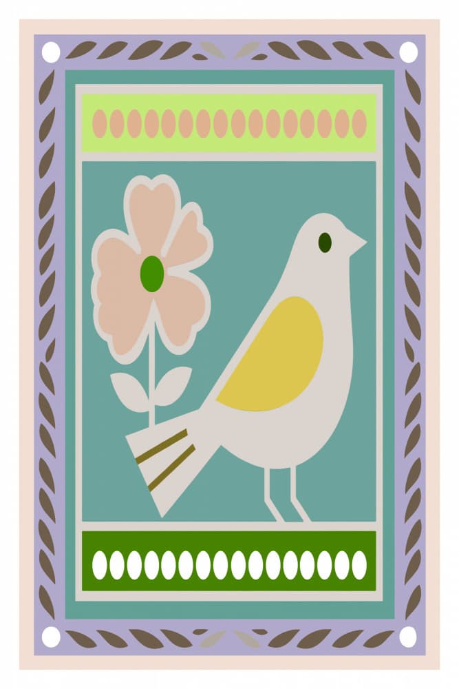 Charming Bird Blossom by cartissi — canvas wall art