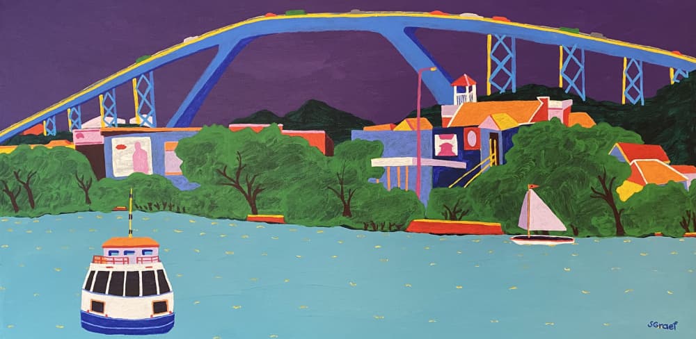 Queen Juliana Bridge by Sue Graef — canvas wall art