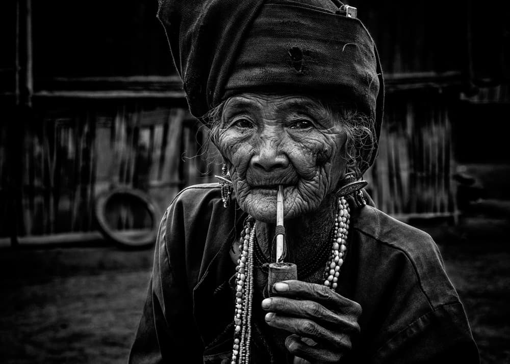 Traditional Elder Smoking Pipe by Joxe Inazio Kuesta Garmendia — canvas wall art