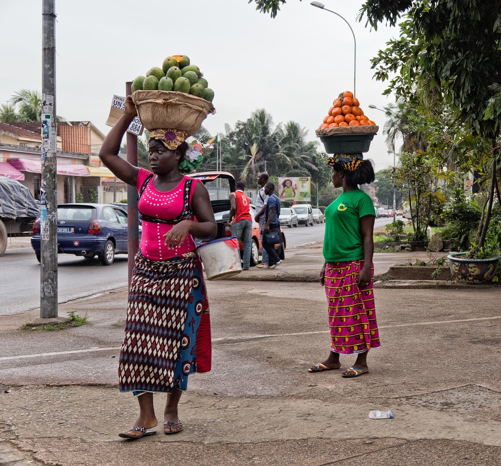 African Street Vendors by Lorenzo Grifantini — canvas wall art