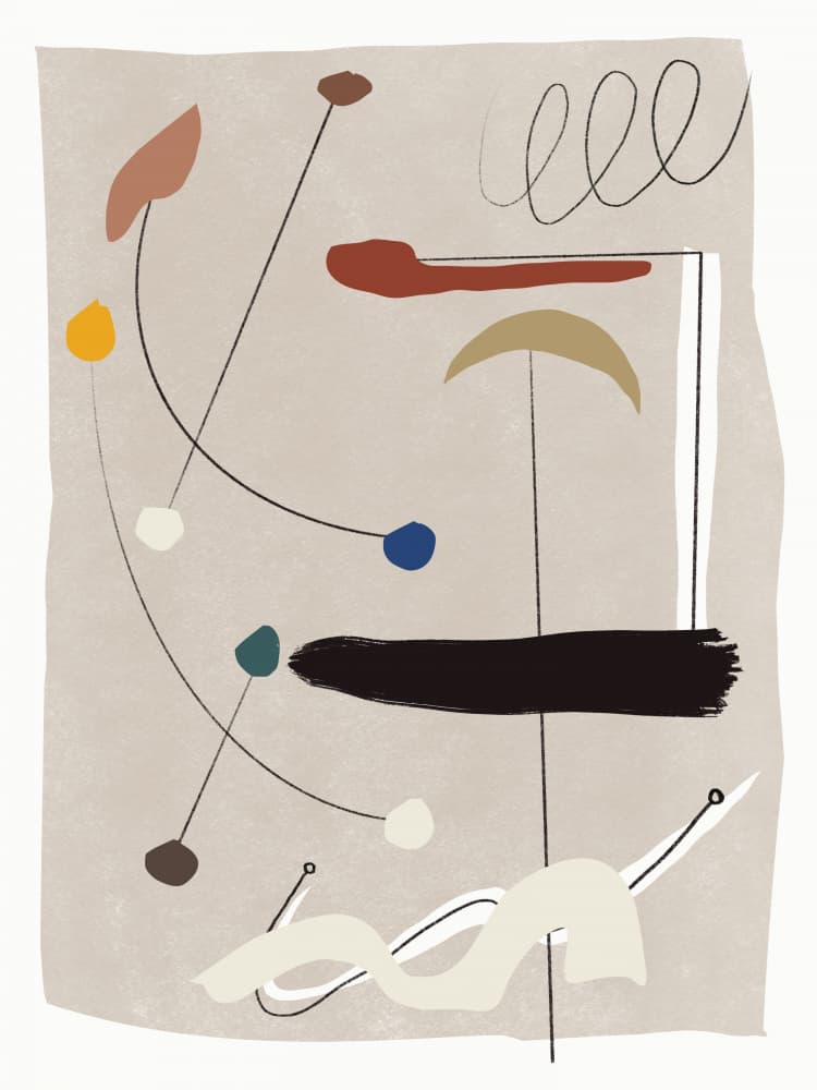 Muted Organic Abstract Forms by Little Dean — canvas wall art