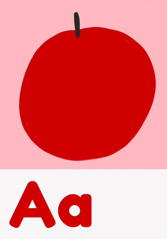 Red Apple Alphabet by Athene Fritsch — canvas wall art