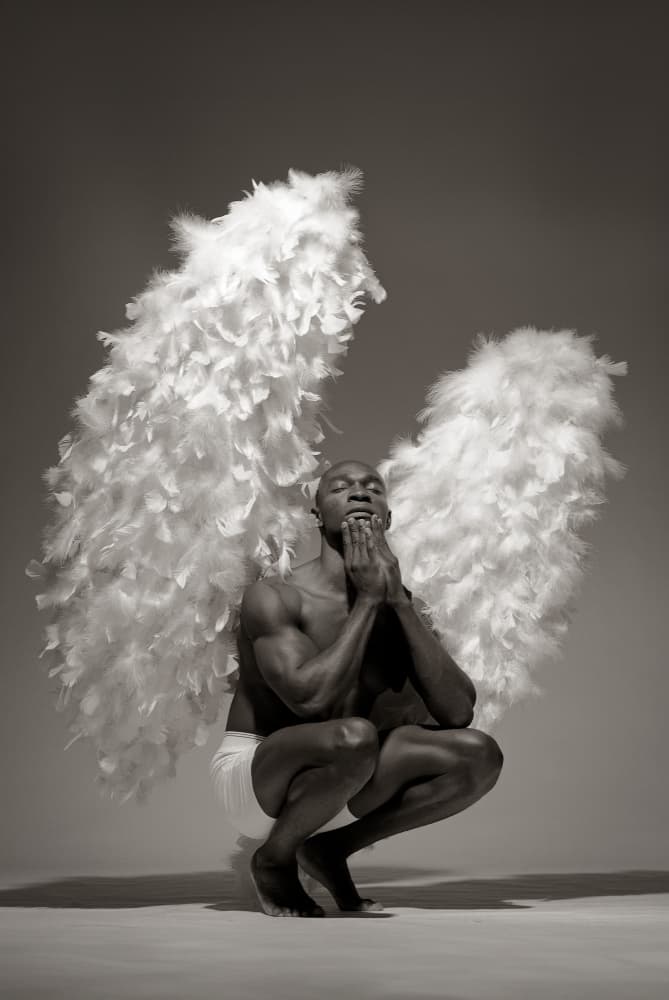 Serene Angelic Devotion by Anders Kustås — canvas wall art