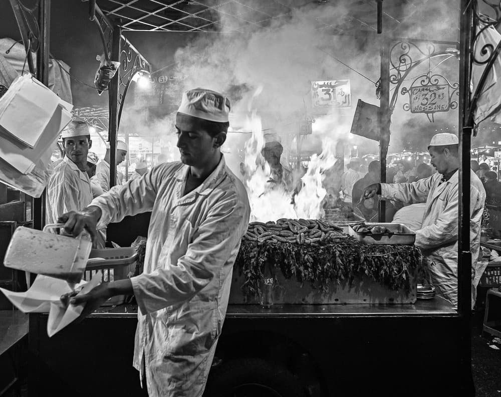 Marrakech Night Market by Rodrigo Marin — canvas wall art