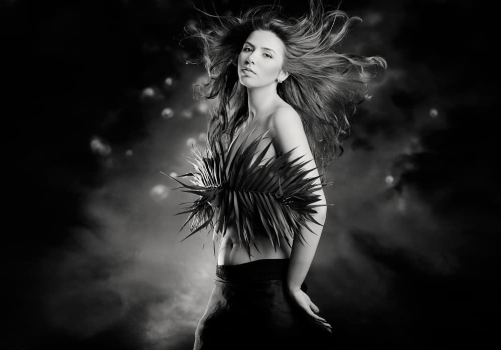 Ethereal Palm Woman by Dimitar Dachev — canvas wall art