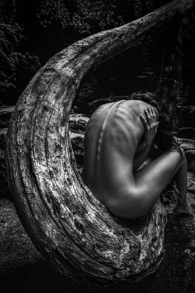 Woman in Forest Light by Roberto Mannini — canvas wall art