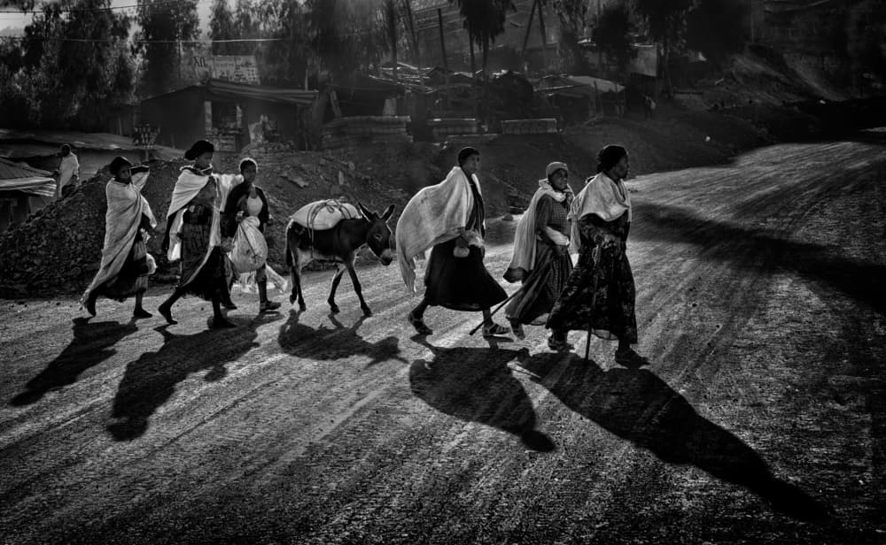 Village Morning Walk by Giovanni Cavalli — canvas wall art