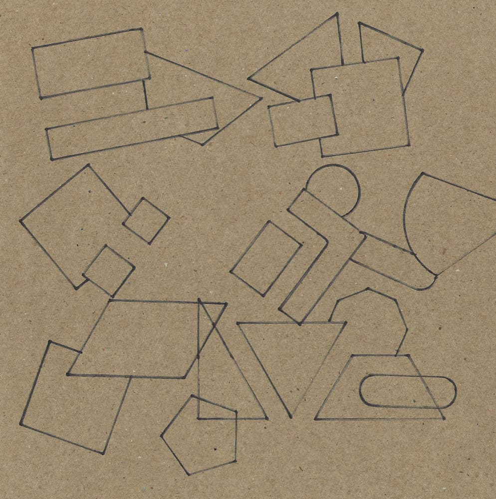 Overlapping Geometric Forms by Santhosh ch — canvas wall art