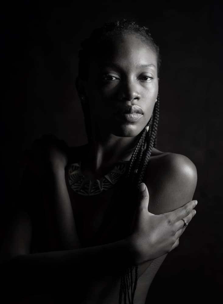 Pensive Black Woman by Derek Galon MA FRPS FOPS — canvas wall art