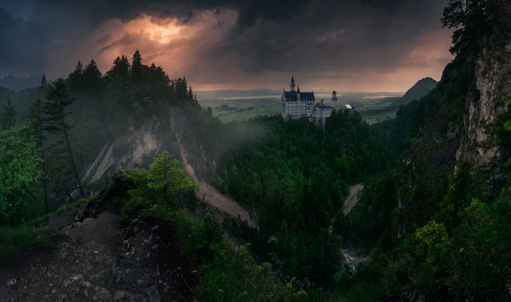Grand Alpine Castle by Karol Nienartowicz — canvas wall art