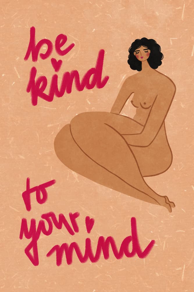 Be kind to your mind by Raissa Oltmanns — canvas wall art