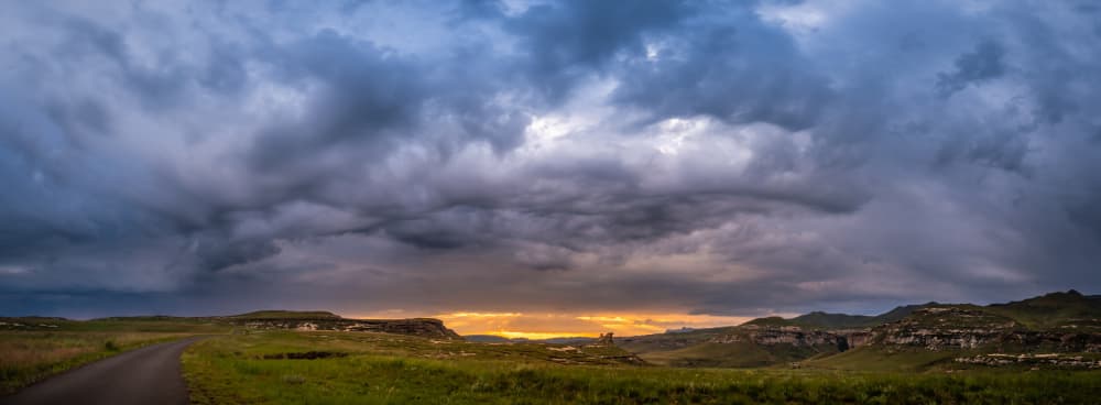 Stormy Sunrise - Drakensberg by Brian van Niekerk — canvas wall art