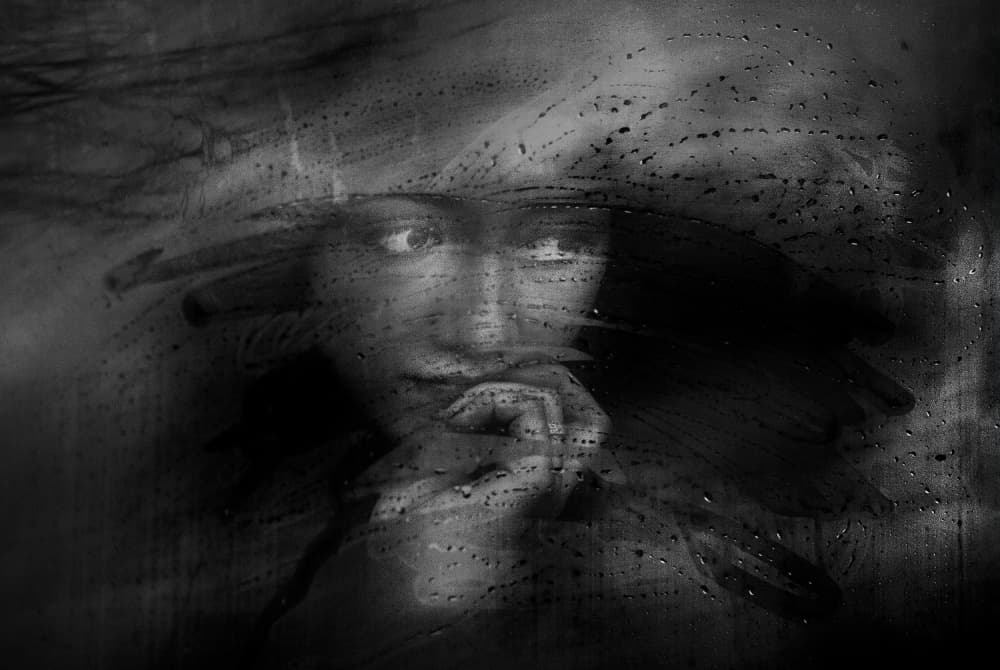 Pensive Woman's Gaze by Ummu Nisan Kandilcioglu — canvas wall art