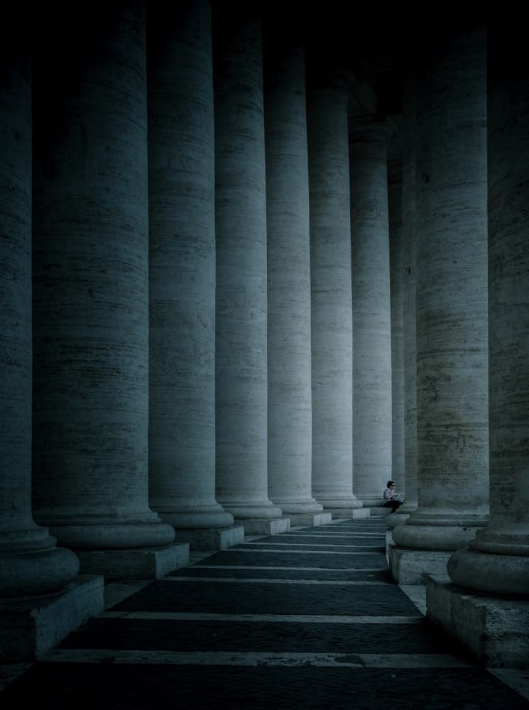 Grand Pillars Solitude by Miroslaw Prybinski — canvas wall art