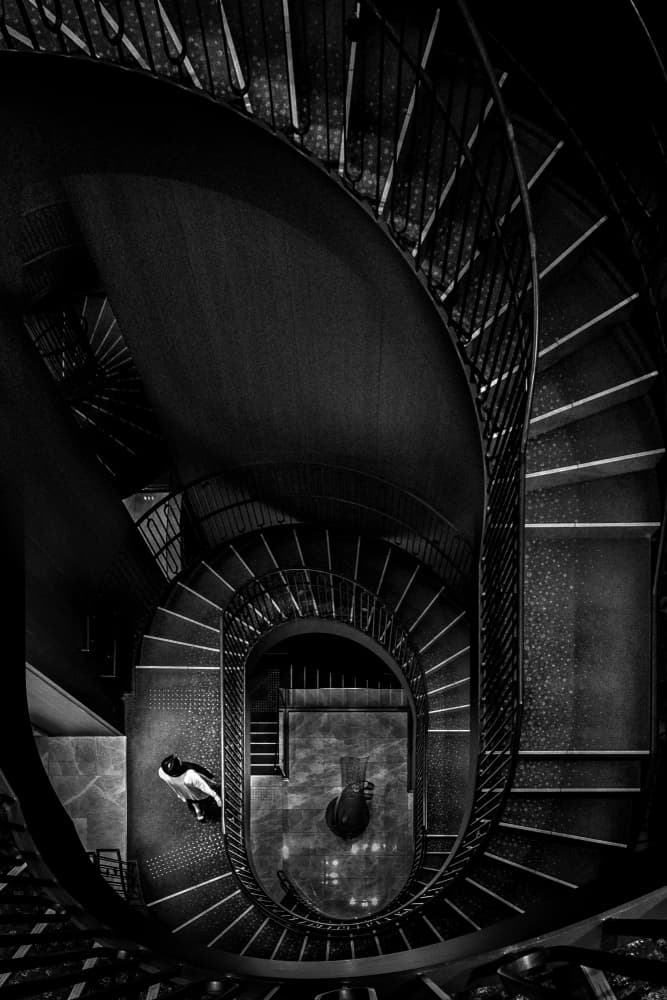 Spiral Staircase Figure by Eiji Yamamoto — canvas wall art