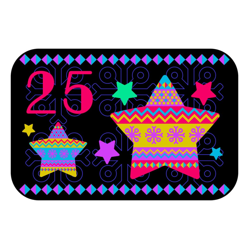 Colorful Christmas Stars 25 by Marika Barsrsind — canvas wall art