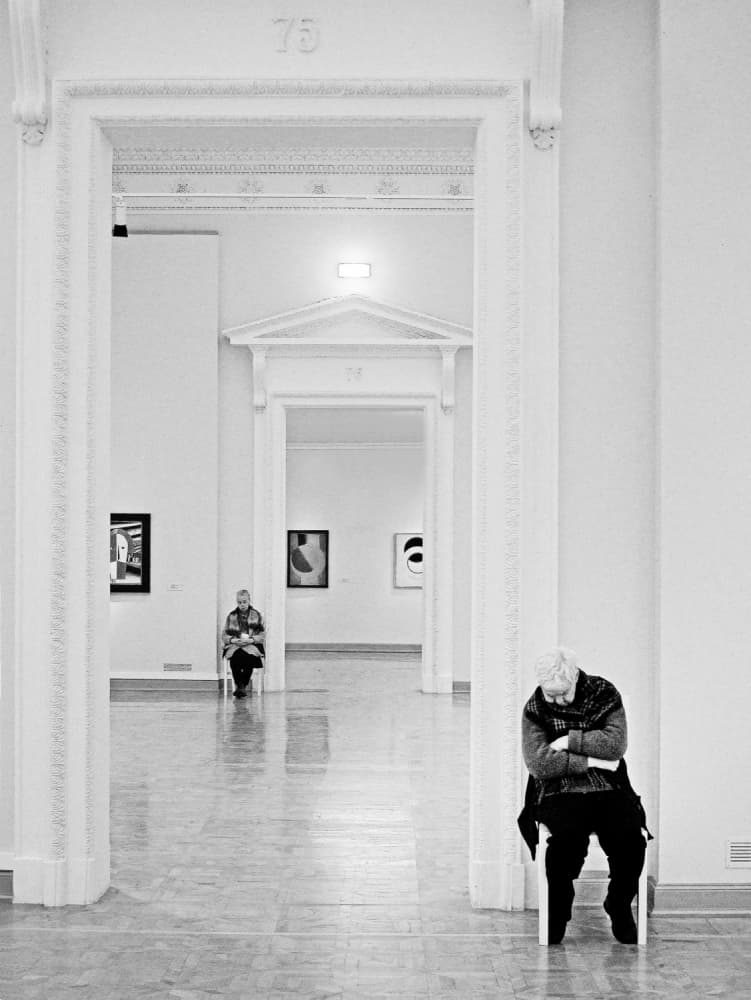 Museum Contemplation by BJ Yang — canvas wall art