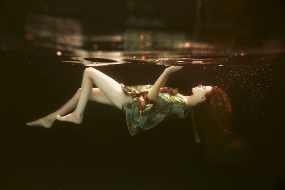 Ethereal Underwater Woman by Gabriela Slegrova — canvas wall art