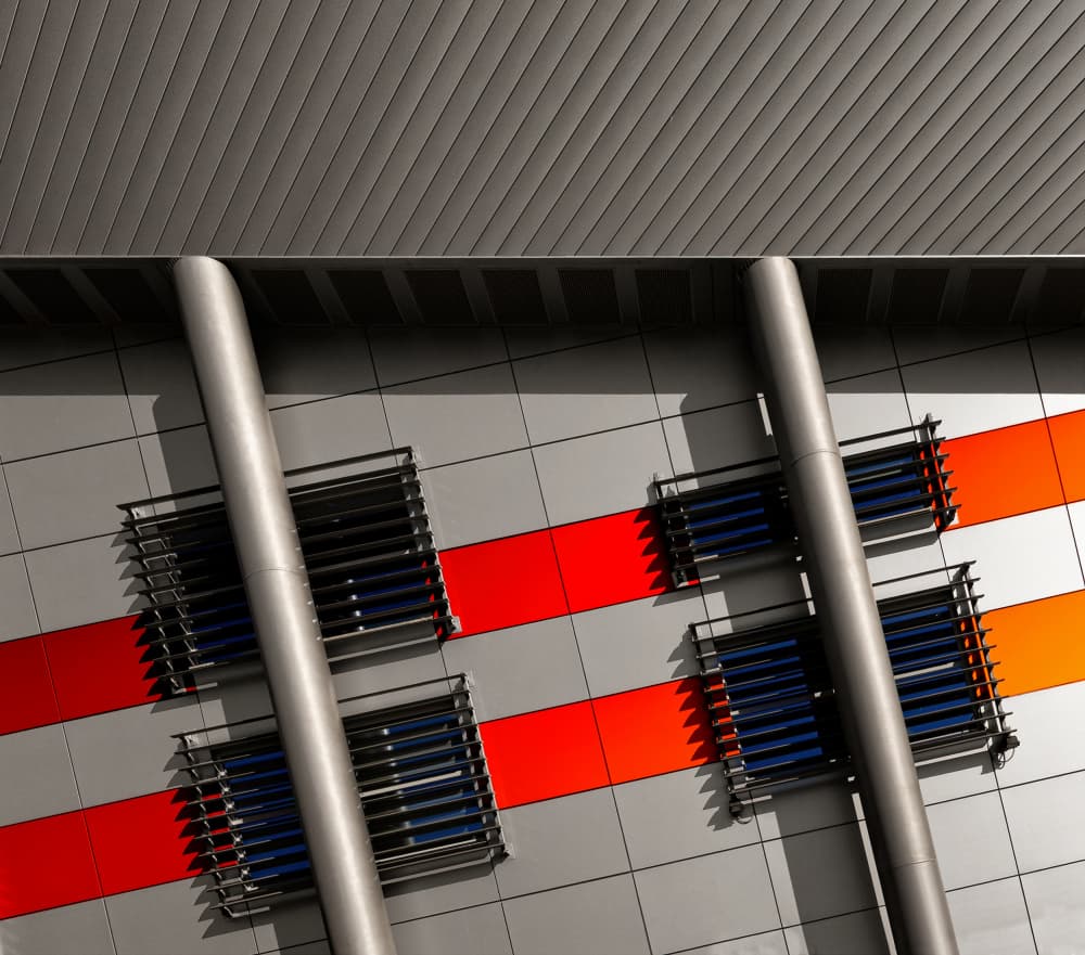 Geometric Building Facade by Tomasz Buczkowski ( Tomush ) — canvas wall art