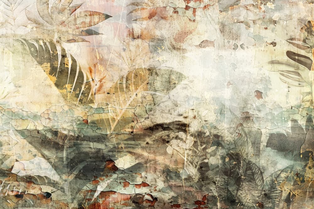 Vintage Botanical Grunge by Rafal Kulik — canvas wall art