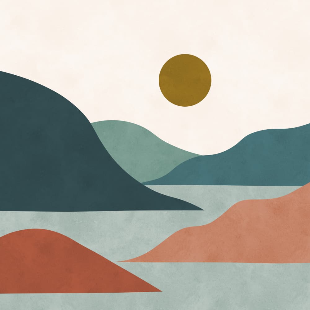 Abstract Desert Sun by Vitor Costa — canvas wall art