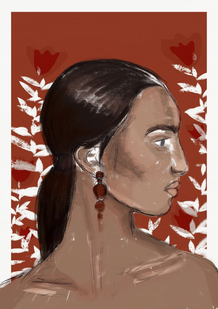 Crimson Elegance by Treechild — canvas wall art